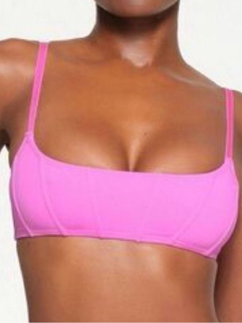 SKIMS Corset Neon Orchid Square-Neck Bikini Top